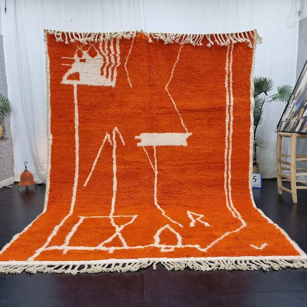 Orange Rug Etsy