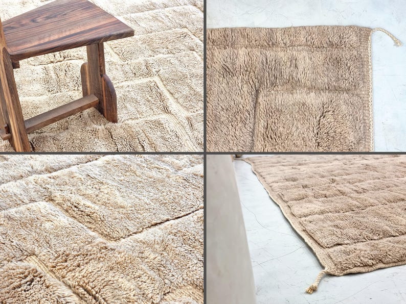 LARGE MRIRT RUG 10x13, Moroccan Shag Rug, High Quality Wool Rug, Tufted