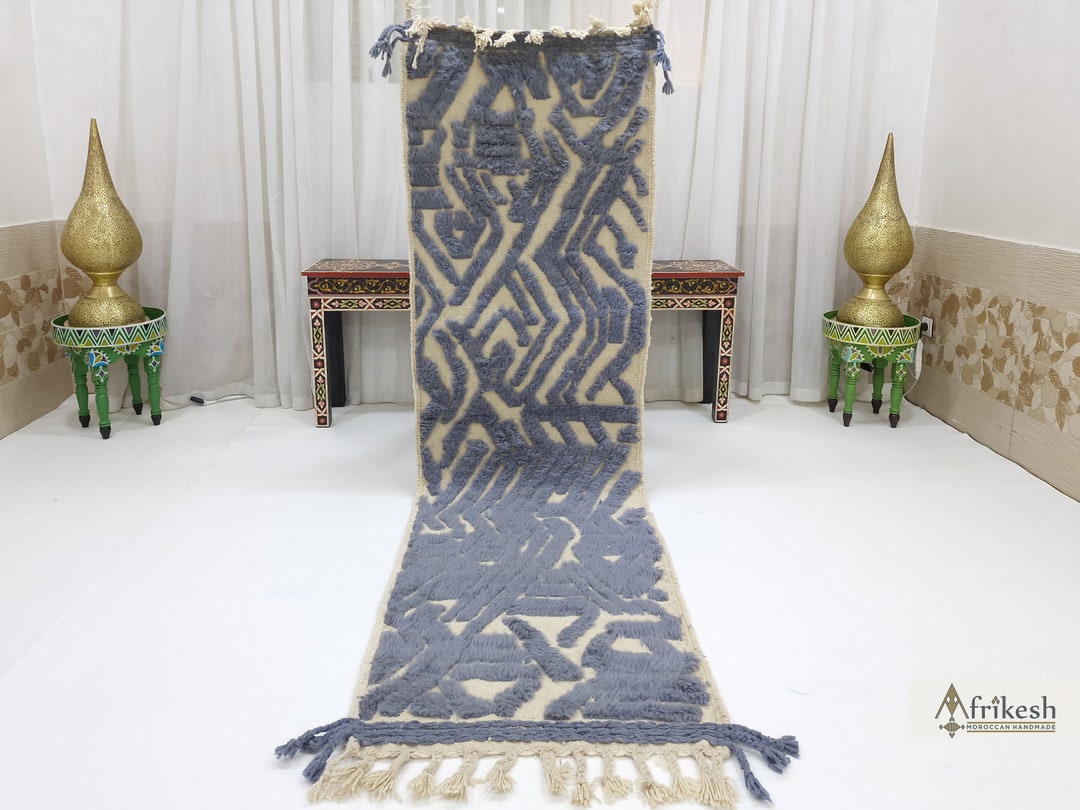 MADE to ORDER RUNNER Handmade Tufted Rug Moroccan Beniourain Etsy