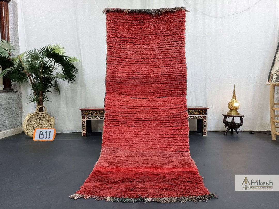 VINTAGE RUNNER RUG, Handmade Rug, Moroccan Carpet 2x7, Vintage Rug