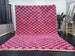 Custom Beni Ourain Rug, Moroccan Handmade Carpet, Bright Pink Rug, Berber Wool Rug, Checkered Rug, Tapis berbere, Checker Rug 