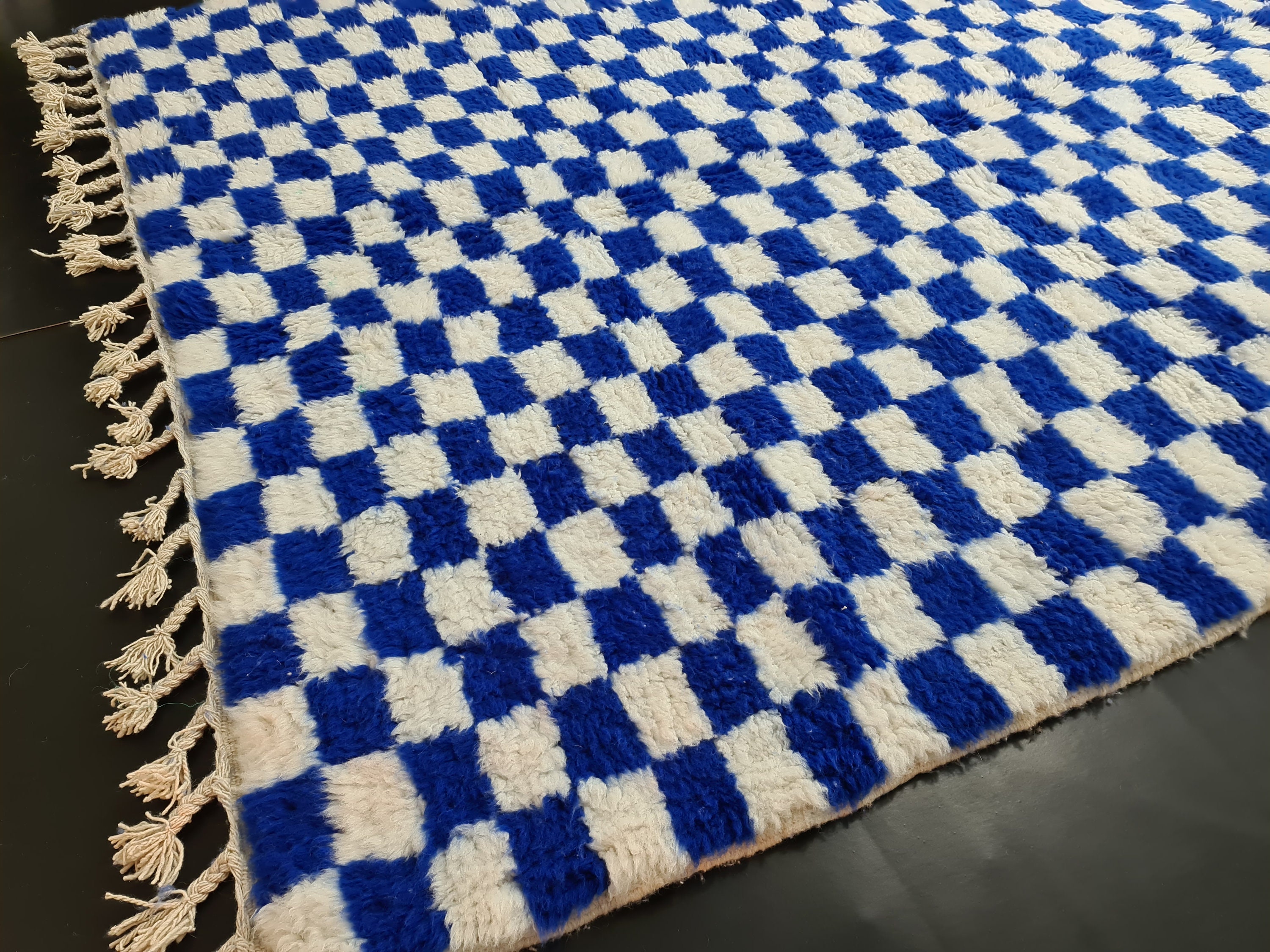 Buy Aziz Blue and White Wool Rug at 30% Off – Staunton and Henry