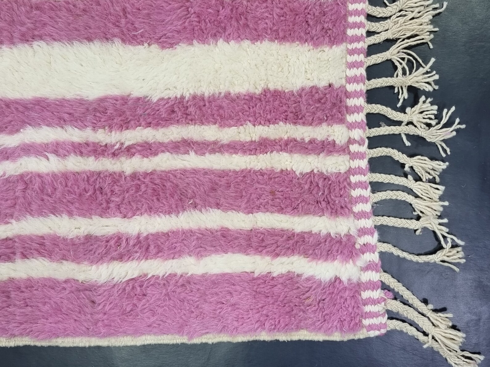 STUNNING PINK RUG Handmade Striped Wool Rug for Your Living Etsy