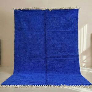 モロッコ現地購入品　ラグ　おしゃれなラグ　ハンドメイドラグ モロッコブルーラグ - Etsy 日本