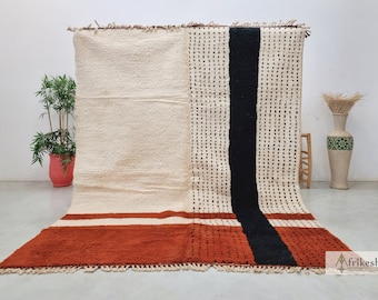 Custom Berber Wool Rug: Handmade Dotted Moroccan Beni Ourain Design