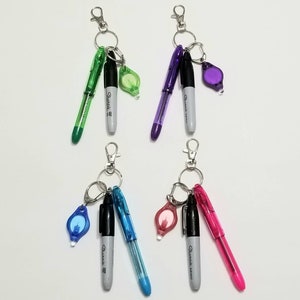 Badge Reel- Accessories-Mini Marker- Nurse Pen- LED Light Badge Reel- Colorful- ID Name Badge Clip- Nurse Badge- RN Badge- Nurse Gift
