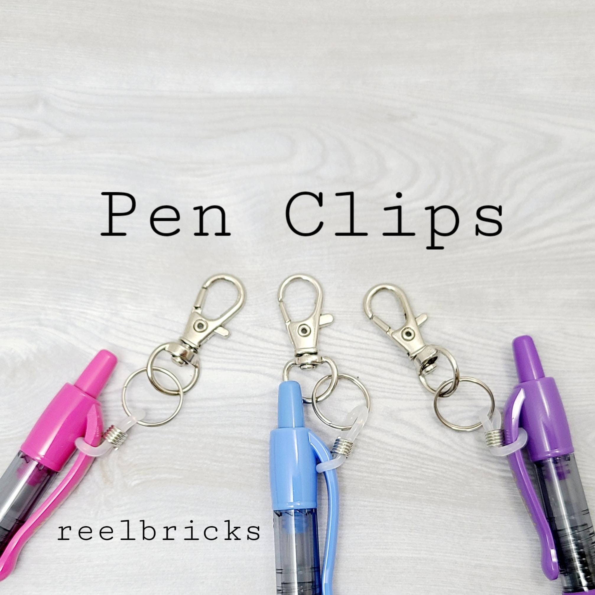 Retractable Pen & Pencil Holder Badge Reel w Carabiner Clip for Barista  Sharpies 
