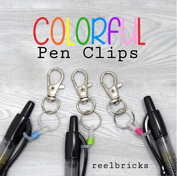 Colorful Pen Clips for Badge Reels Badge Reel Accessories Clip on Pen  Badge Clip