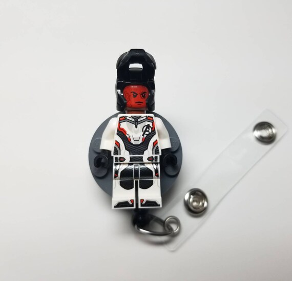 War Machine Endgame White Suit Lego Minifigure Marvel Avengers Retractable Badge Reel Id Holder Superhero Pediatric Nurse Badge