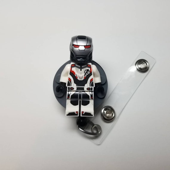 War Machine Endgame White Suit Lego Minifigure Marvel Avengers Retractable Badge Reel Id Holder Superhero Pediatric Nurse Badge