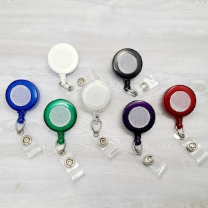 INTERCHANGEABLE Badge Reel - Colorful Badge Clip - Rainbow - Hook and Loop - Swivel Clip - Nurse - Teacher - Veterinarian - Tech