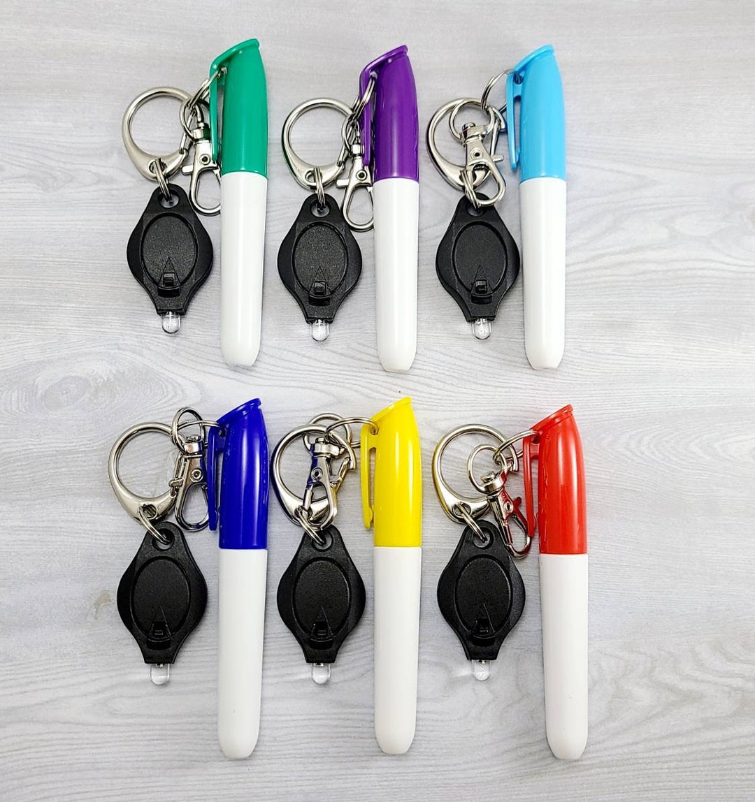 Mini Dry Erase Marker LED Light Combo Badge Reel Accessoriesbadge