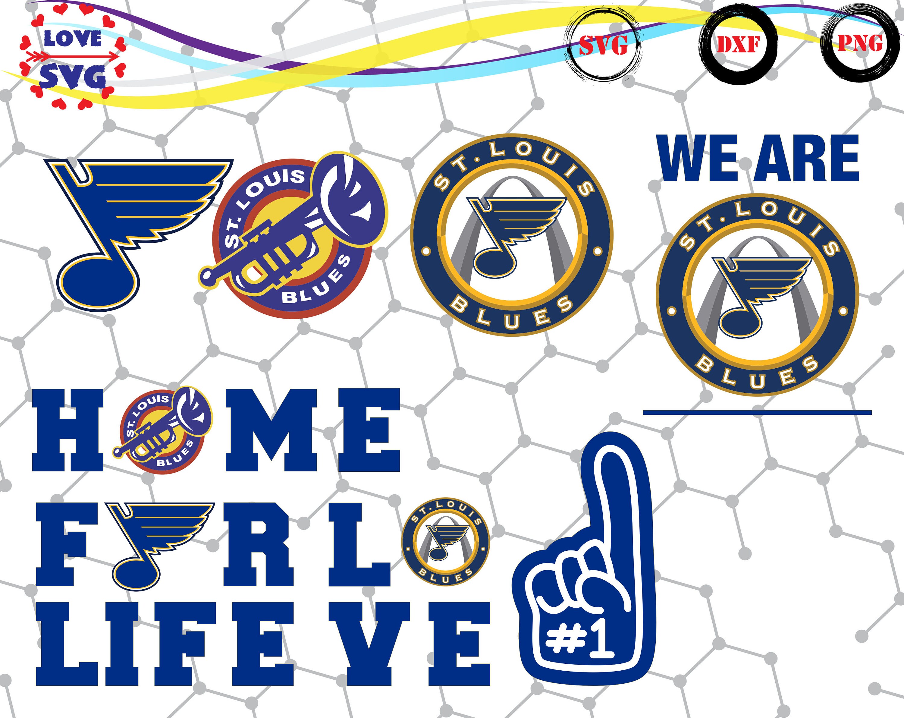 st louis blues svgpngdxf st louis blues clipart for etsy