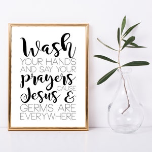 Wash Your Hands Say Your Prayers - Etsy