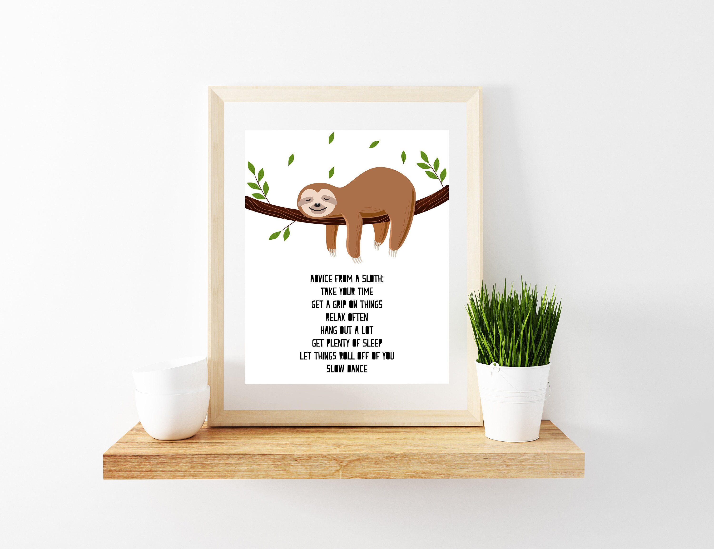 Advice From A Sloth - Etsy