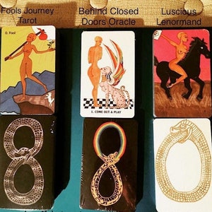 Tarot Oracle Deck set The Fools Journey TRILOGY originele Hand Drawn Divination collectors cartomancy Tarot Oracle Lenormand