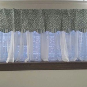 Azura rod pocket/ back tab  scalloped valance.