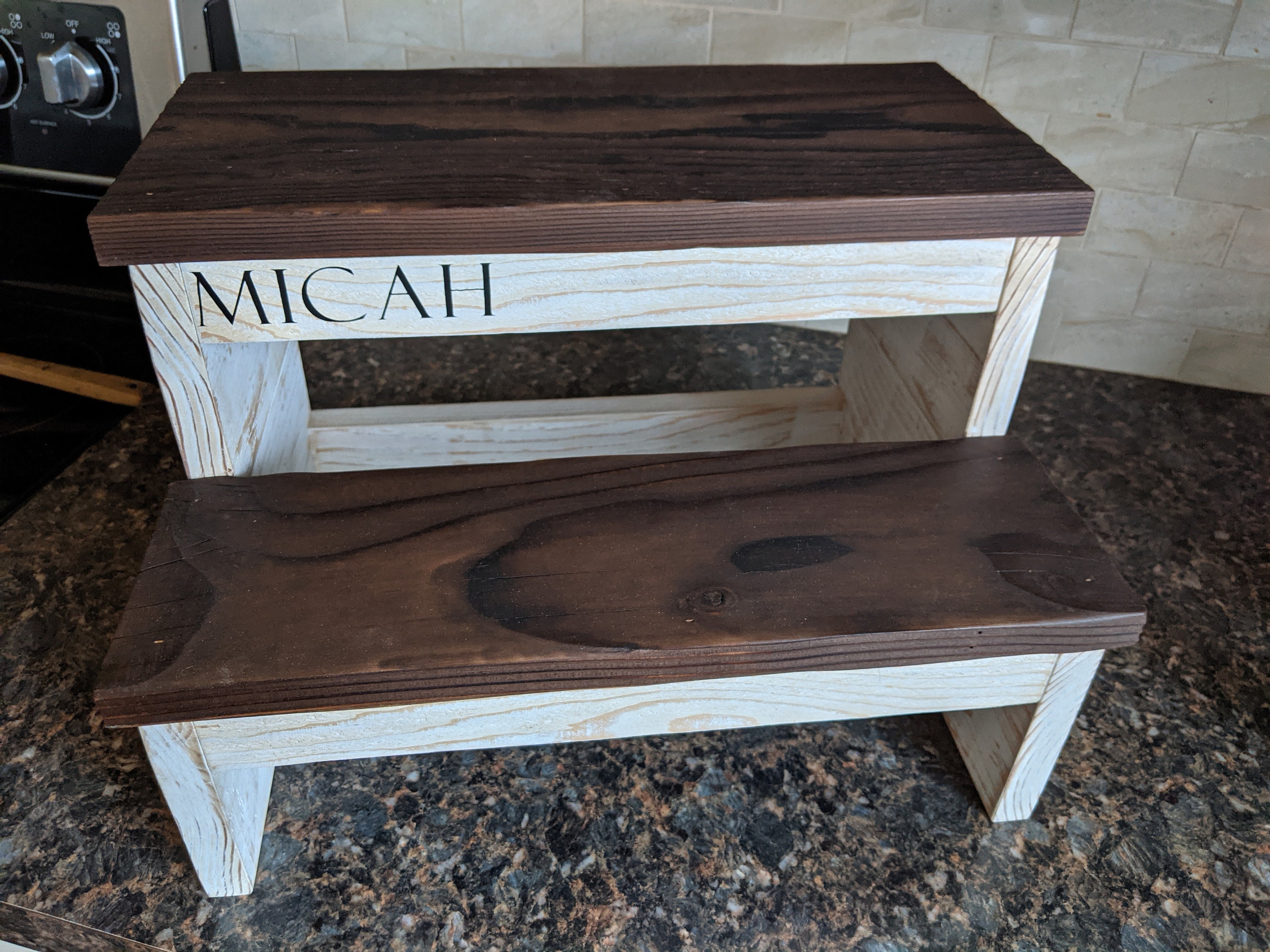 Rustic Farmhouse Kitchen Step Stool/ Kids Step Stool/ Bathroom Etsy