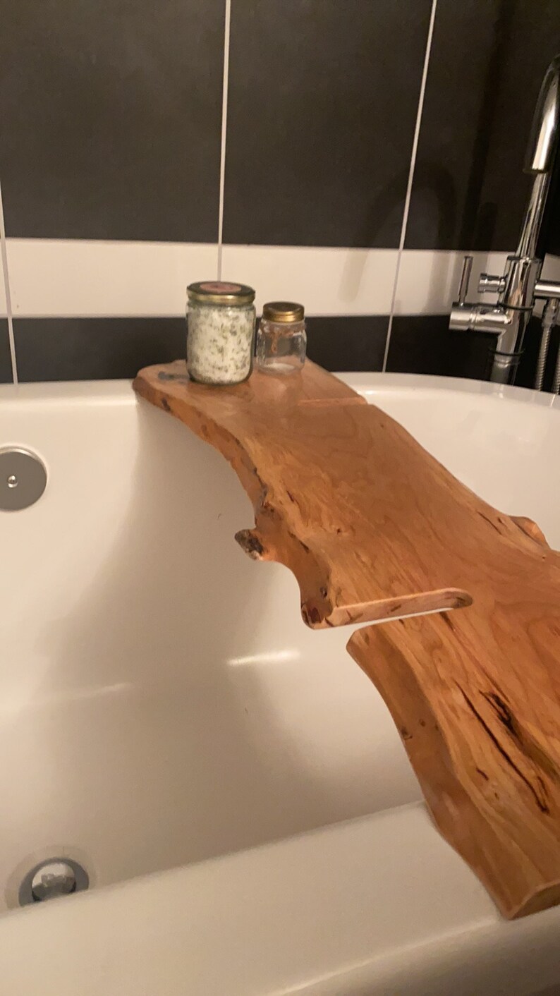 Bath Board/bath Caddy/bath Board Solid Wood/live Edge Bath Etsy