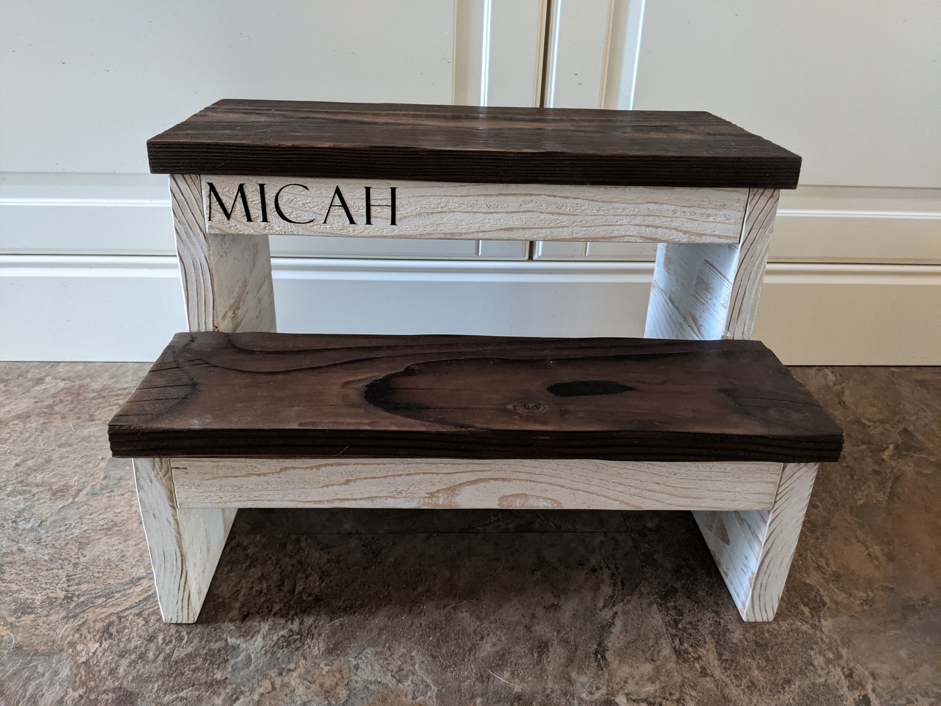 Rustic Farmhouse Kitchen Step Stool/ Kids Step Stool/ Bathroom Etsy