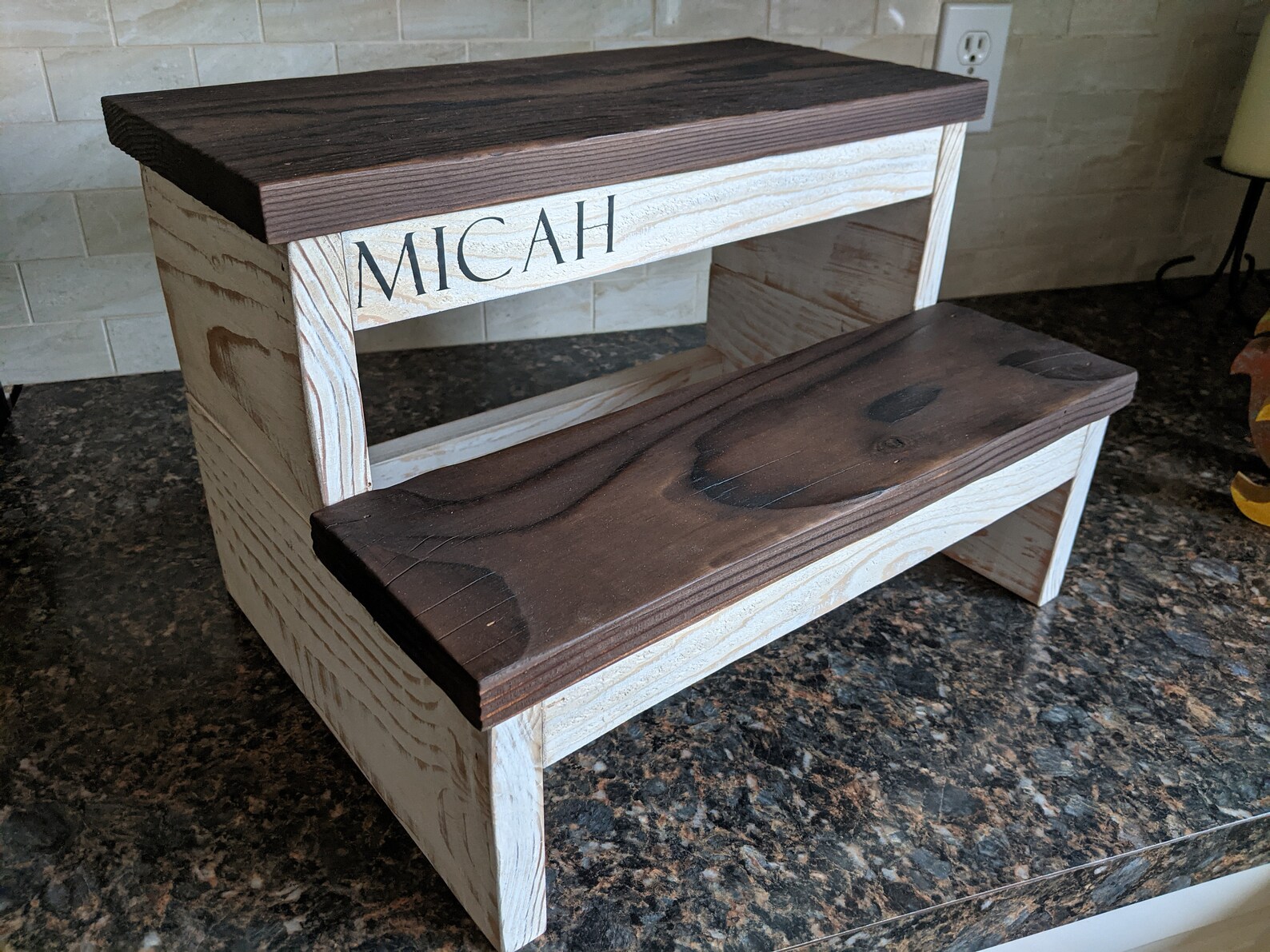 Rustic Farmhouse Kitchen Step Stool/ Kids Step Stool/ Bathroom Etsy