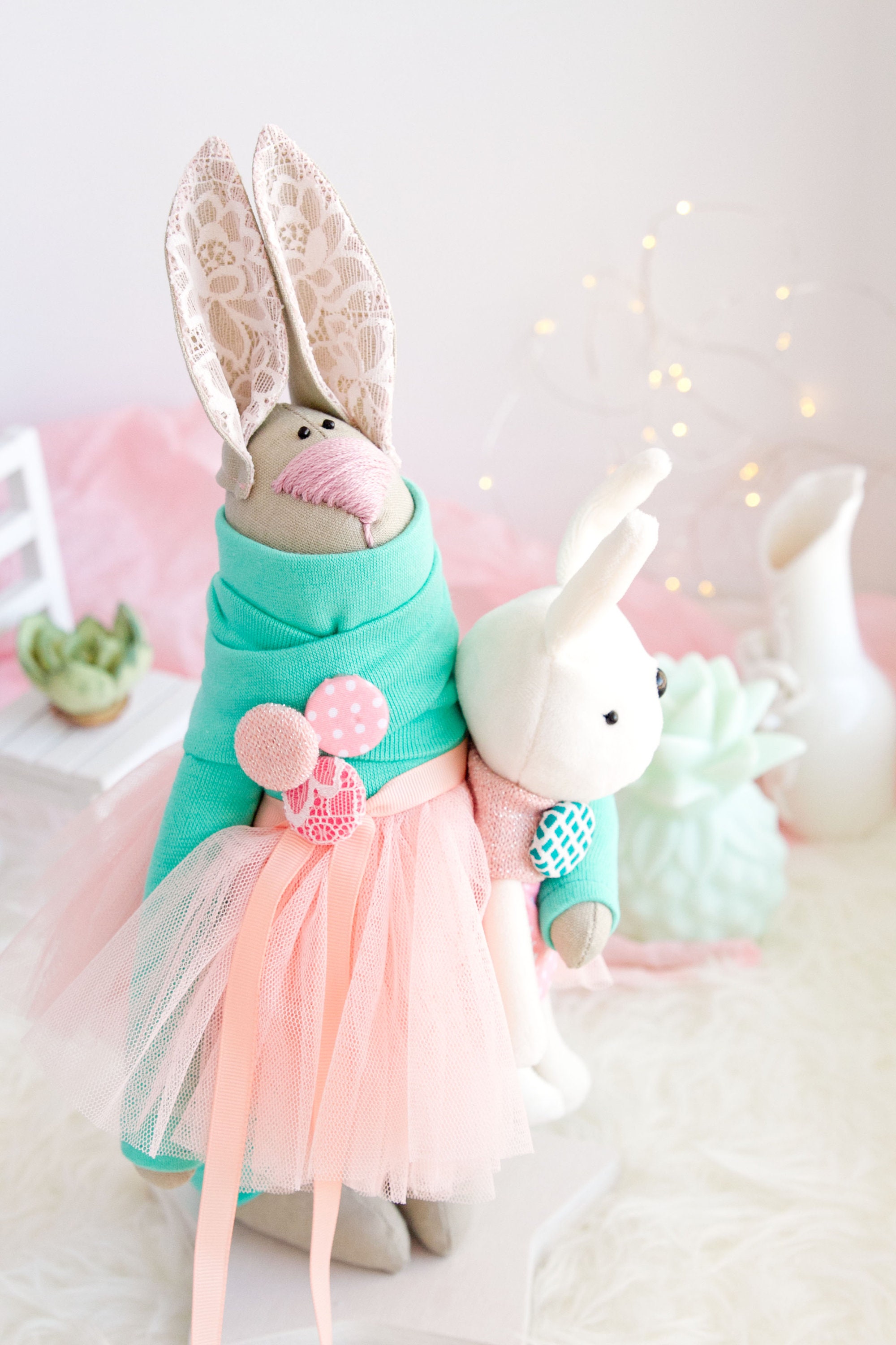 Stuffed Bunny Easter Gift Bunny Toy Home Decor Toy Soft Bunny | Etsy