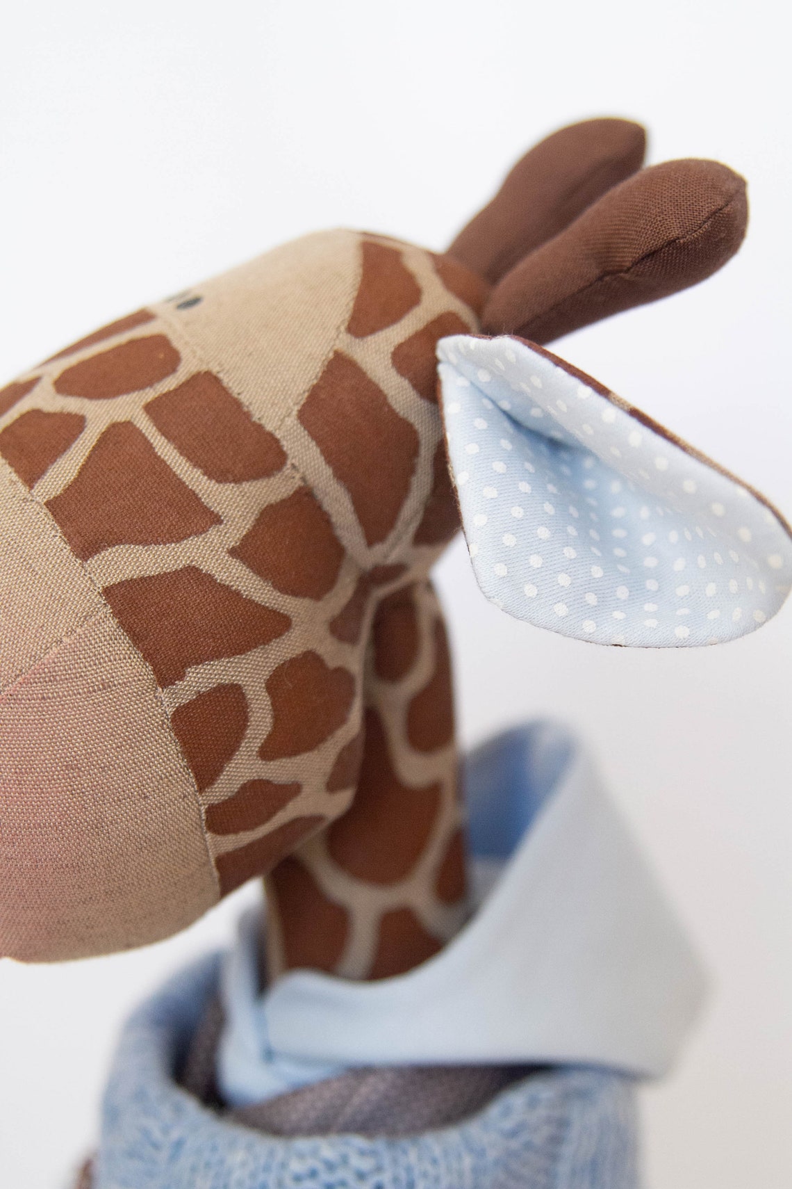 Free Shipping Giraffe Toy Blue Giraffe Soft Toy Safari Nursery Etsy