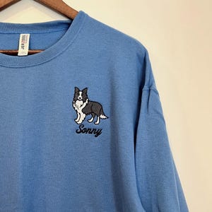Border Collie Sweatshirt Personalized Custom Embroidered With Name