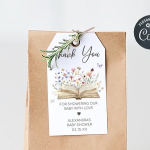 Storybook Baby Shower Favor Tags