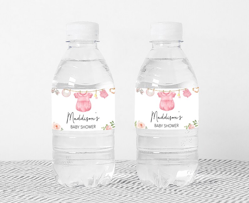 a bottle of water with a label on it