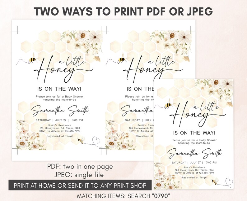 Bee Invitation Template