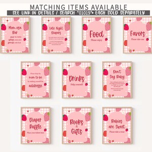 a bunch of cards that have strawberrys on them