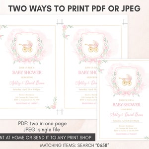 two ways to print a baby shower card