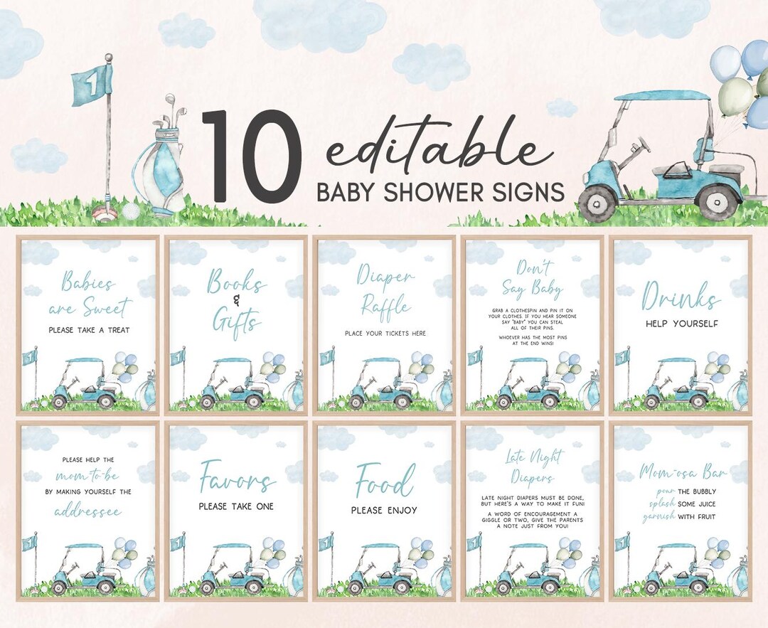 Banner „A Little Putter Is On The Way“ – Süßes Banner Für Baby- Oder Golf-Enthusiasten
