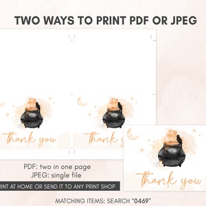 Editable A Baby is Brewing Halloween Baby Shower Invitation Bundle, Gender Neutral Halloween Baby Shower Invite Set, Witch Invitation 0469 image 7