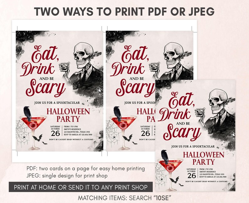Halloween Party Invitation Template