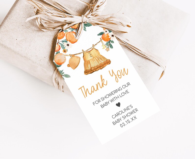 A Little Cutie Baby Shower Favor Tag