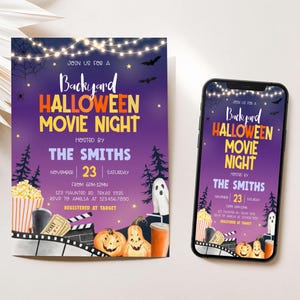 Movie Night Party Invites