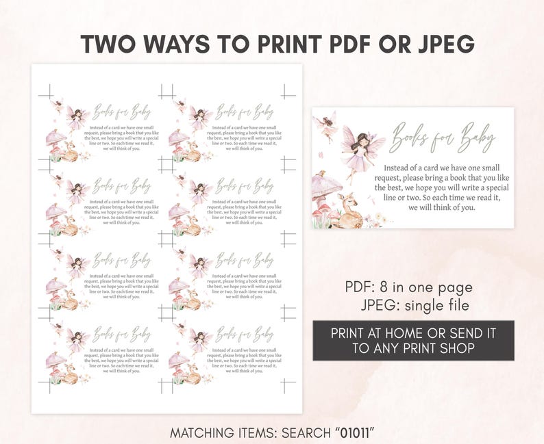 Fairy Baby Shower Books for Baby