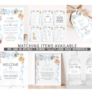 matching items available for a baby shower
