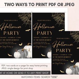 two ways to print for a halloween party