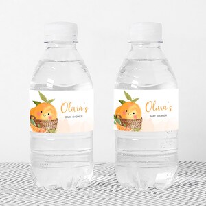 Cutie Baby Shower Water Bottle Label