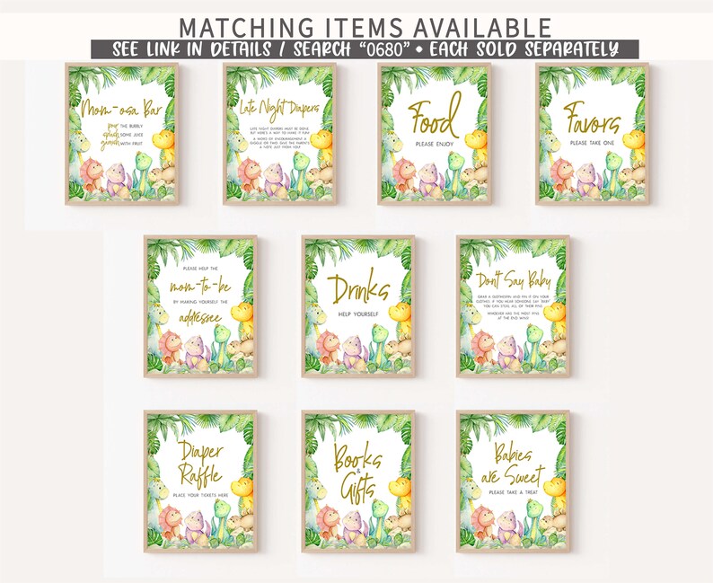 Editable Dinosaur Baby Shower Bottle Label, Greenery Dino Baby Shower Water Labels, Dinosaur, Rawr! It's A Boy Bottle Stickers, 0680 image 6
