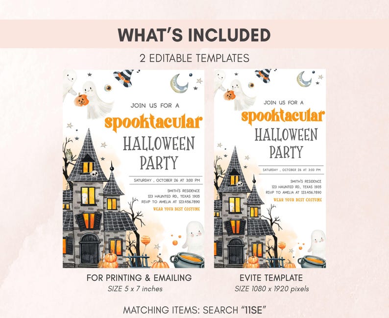 Spooktacular Party Invitation Set