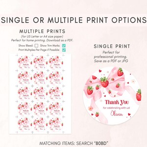 Girl First Birthday Round Favor Tags