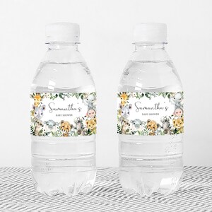 a bottle of water with a label on it