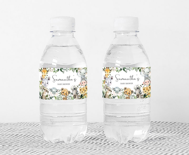 a bottle of water with a label on it