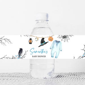 Blue A Little Boo Bottle Labels