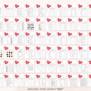 a large poster with hearts on it