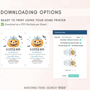 Boy Minimalist A Little Boo Invites
